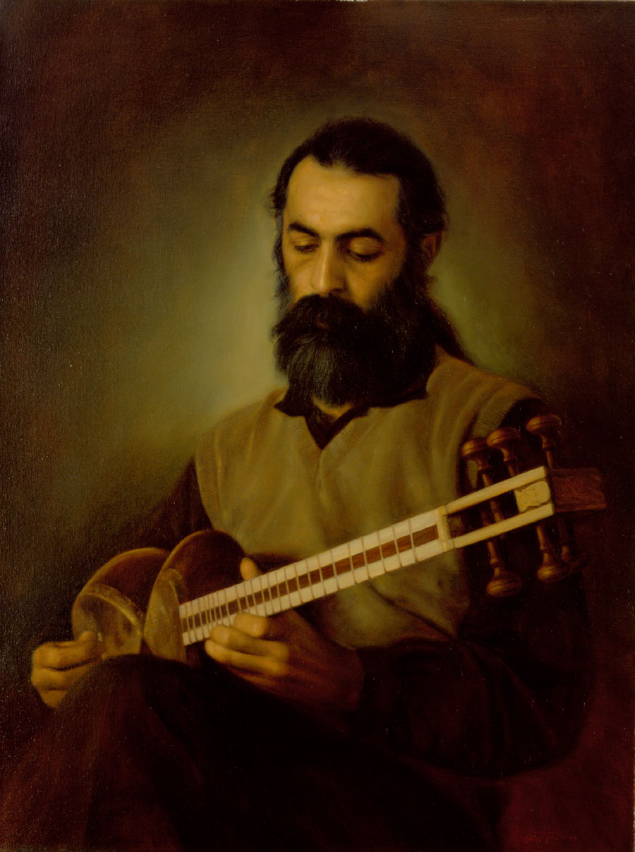 عازف التار (صورة الراحل مهران لطفي) - A Tar player (Portrait of the late Mehran Lotfi) عازف التار (صورة الراحل مهران لطفي) - A Tar player (Portrait of the late Mehran Lotfi) - مقهى جرير الثقافي