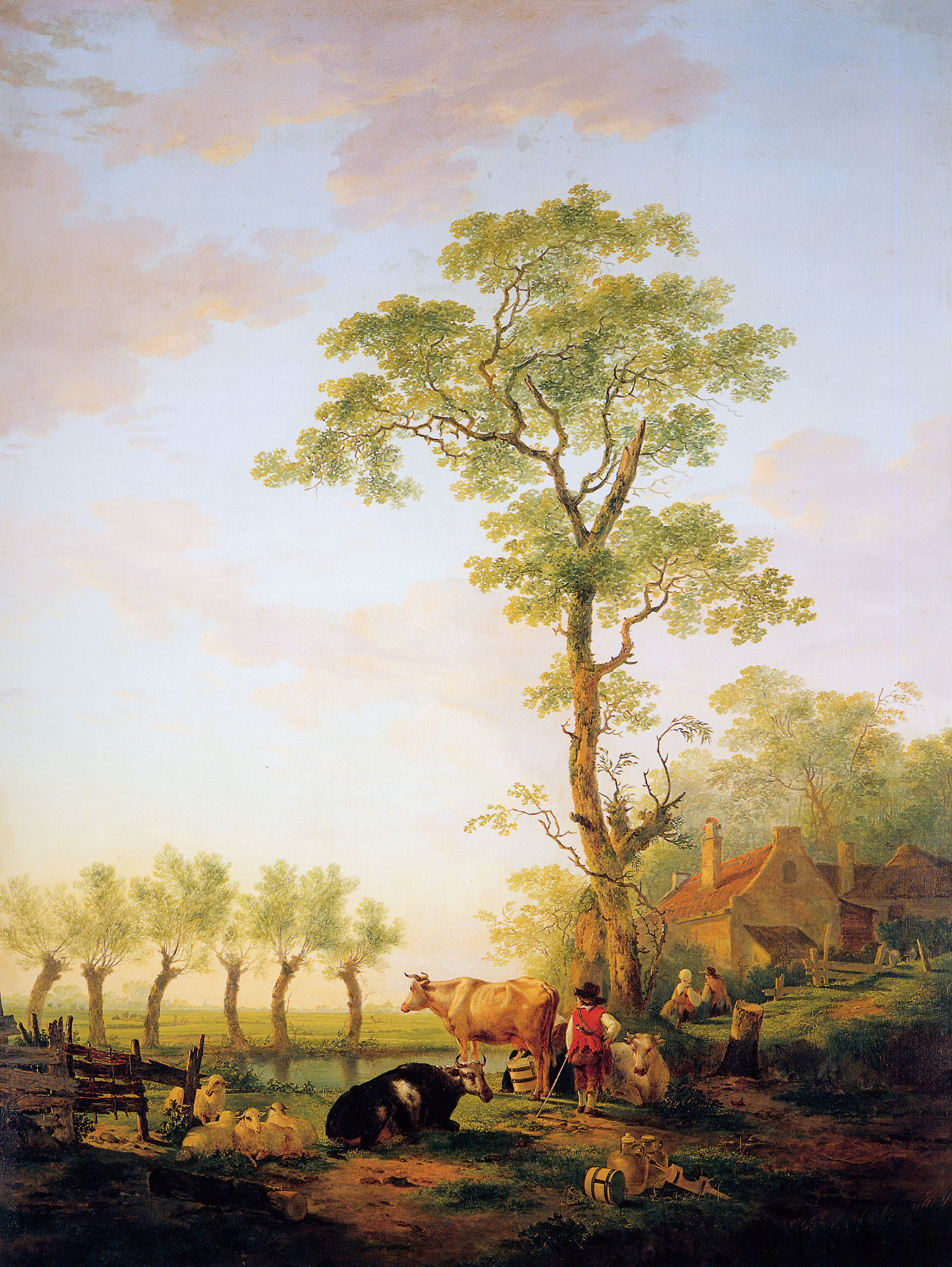 المشهد الهولندي مع الماشية والمزرعة - Dutch landscape with cattle and farm المشهد الهولندي مع الماشية والمزرعة - Dutch landscape with cattle and farm - مقهى جرير الثقافي